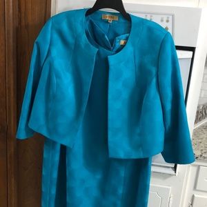 Teal Kasper suit